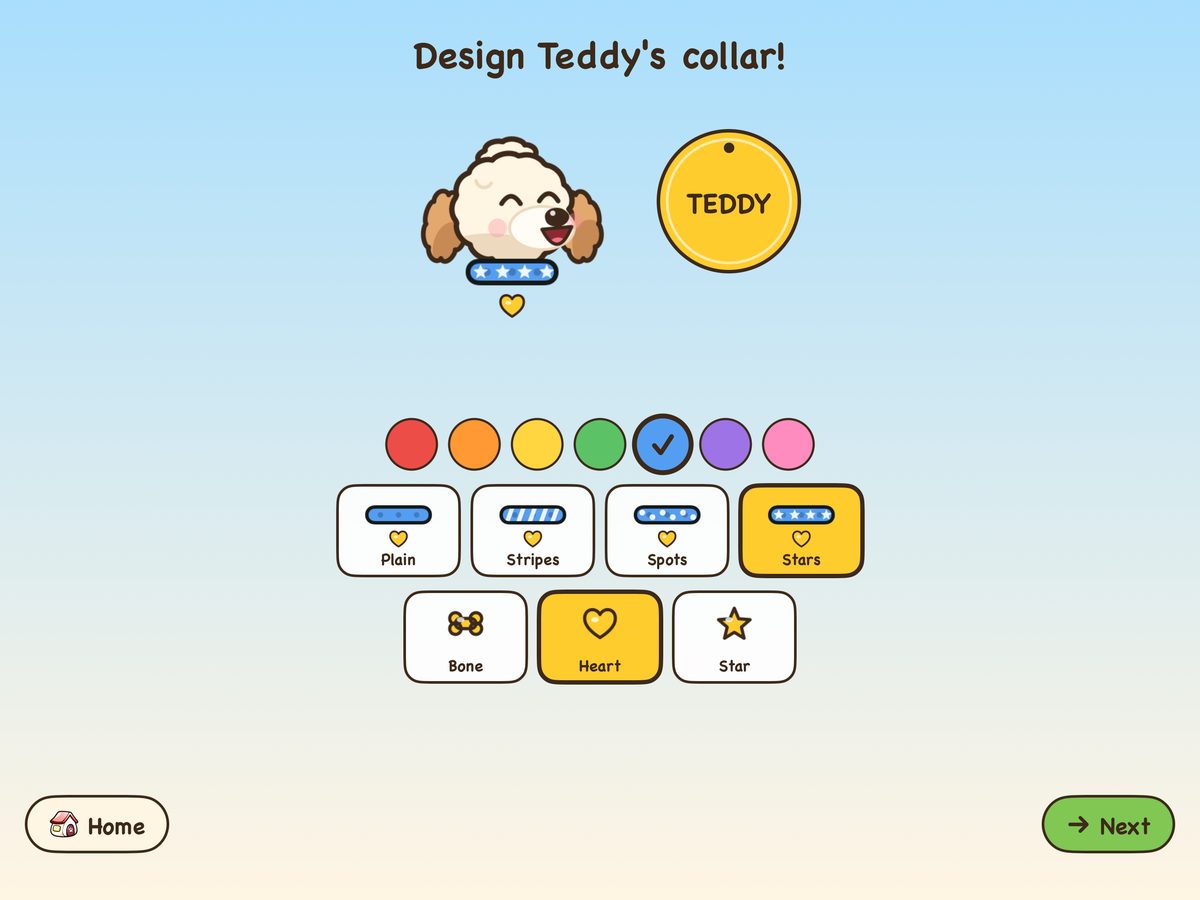 Designing Teddy's collar